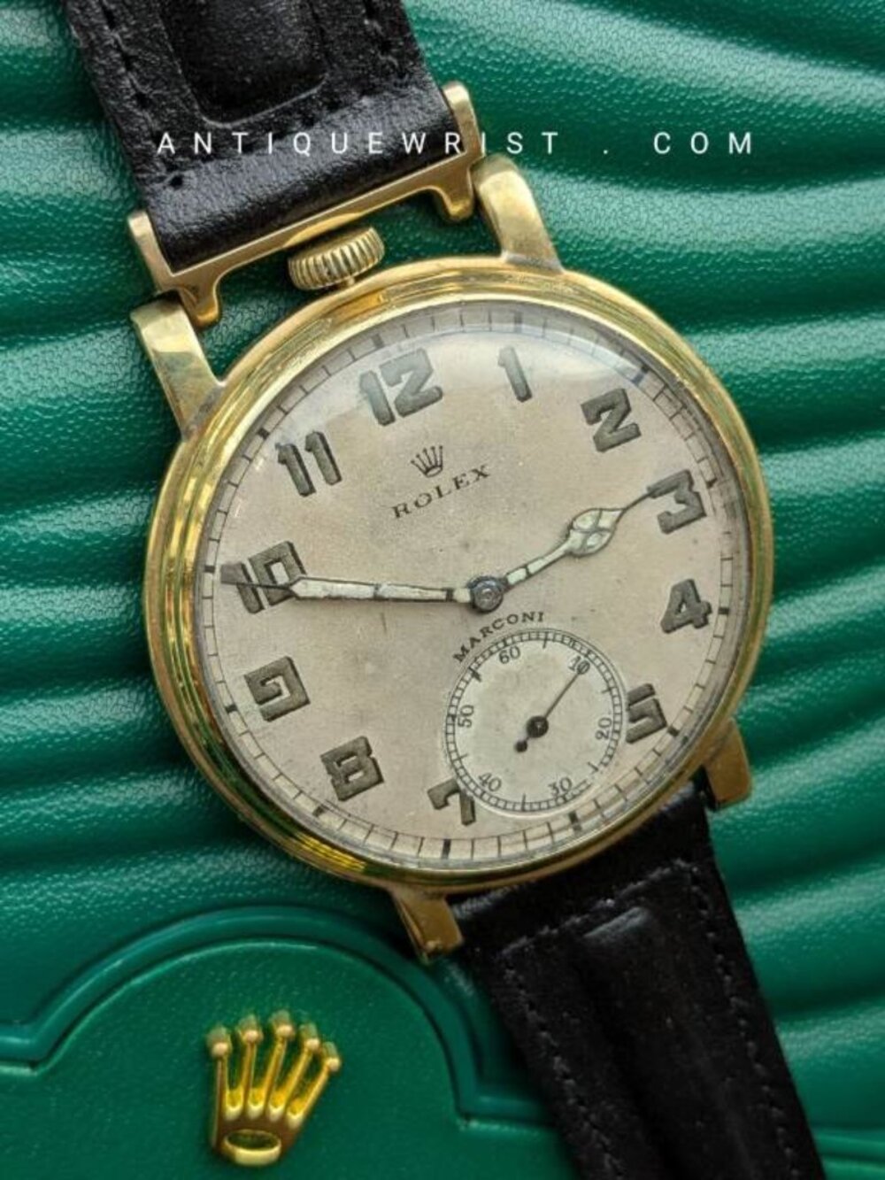 Rolex Marconi antique military wristwatch from 1930s